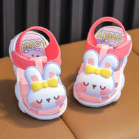 Summer Baby Plastic Toddler Shoes Closed Toe Non-slip Cute Super Soft Velcro Baby Cartoon Indoor And Outdoor Sandals