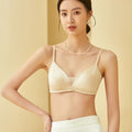 Silk Satin Glossy Thin Bra Wireless Underwear