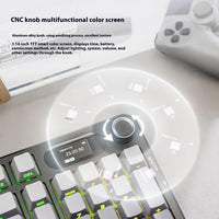 Three-mode RGB Wireless Bluetooth Side Engraving With Knob Game Mechanical Keyboard