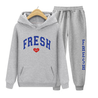 Fashion Printed Sports Sweater Warm Hoodie Casual Suit