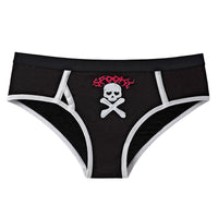 Women's Briefs Mid-waist Fashion Skull Print