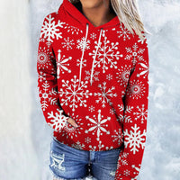 Printed Wansheng Hooded Pullover Leisure Fashion Sweater