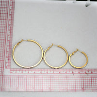Womens Large High-end Stainless Steel Inlaid Earrings With A Premium Look