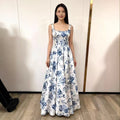 New French-style Square-neck Figure-flattering Slip Dress
