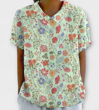 Women's Short-sleeve Printed Pullover Shirt