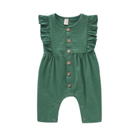 Girls' Fashion Ruffles Sleeveless Leotard Romper