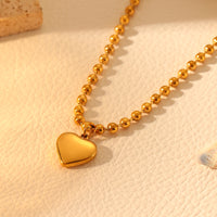 Light Luxury Colorfast Heart-Shaped Bead Jewelry Set