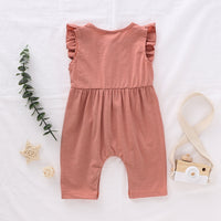 Girls' Fashion Ruffles Sleeveless Leotard Romper