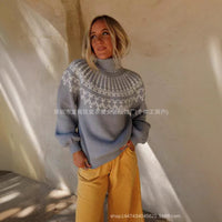 Thicken Christmas Long-Sleeve Knit Sweater Fashionable Womens Pullover