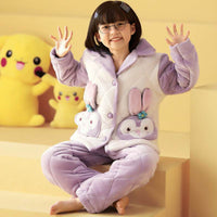 Children's Pajamas With Cotton Flannel In Winter