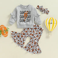 Long Sleeve Sweater Bell-bottom Pants Suit