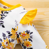 Infant Children's Flying Sleeve Long Sleeve Jumpsuit