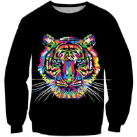 3D Personalized Animal Pattern Sports Top Unisex Tiger Series Hoodie