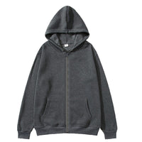 Women's Zip-up Hoodie Sweatshirt Jacket Fleece Loose-fit