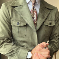 Spring Men's Retro Suede Velvet Jacket