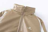 Men's Color Matching Motorcycle Cotton-padded Coat