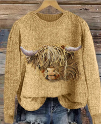 Needle Digital Printing 3D Round Neck Sweater Street Comfortable
