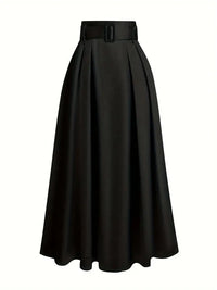 Women's High Waist Pure Color Skirt