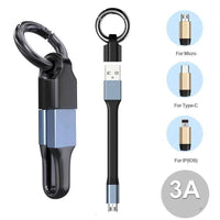 Key Chain Data Cable Short Portable Fast Charge Line