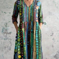 Womens Loose-fitting Fashionable Printed Dress