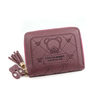 Embroidered Love Korean Women's Wallet Short Clutch Little Girl Coin Purse Women's Zipper Bag Card Holder Card Case