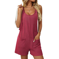 Casual Fashionable Knitted Jumpsuit With Straps For Women