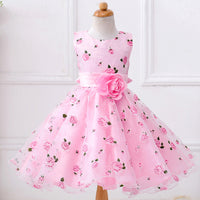Girls' Digital Print Tank Top Puffy Dress