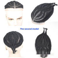 Men's Special Real Hair Hand-woven African Braid Wig Men Hair Piece