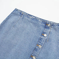 Summer Fashion High Waist A- Line Split Denim Skirt For Women
