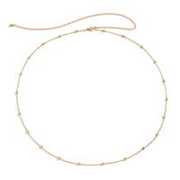 Small Ball Pearl Double Ring Waist Chain Stainless Steel