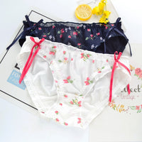 Japanese Cotton Women's Panties And Bow Briefs Sweet Dalian Student Girls Panties