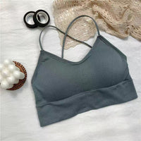 Backless Slim Fit And Thin Inner Outer Wear Short Small Camisole Top Women's Crossover Underwear