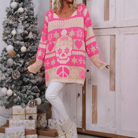 Women's Fashion Embroidery Skull Element Sweater