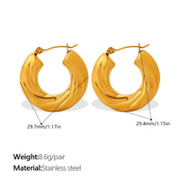 Personalized Minimalist Irregular Earrings, Stylish And Versatile Round U-shaped High-end Women's Earrings.