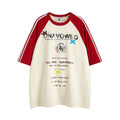 Fashion Loose Letter Short Sleeve T-shirt Men