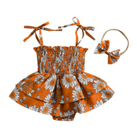 Baby Romper Flower Sleeveless Jumpsuit Female