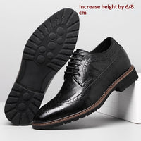 Bullock Men's 8cm Height-increasing Derby Shoes In British Style