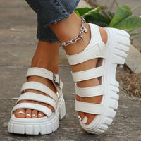 Platform-sole Casual Thick-soled Womens Plus-size Sandals