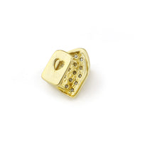 4A Micro Inlaid Zircon Hip Hop Tooth Socket 18K Gold Plated