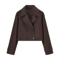 Sleek Slim Fit Short Trench Coat Jacket