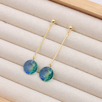 Transparent Crystal Love Long Fringe Earrings