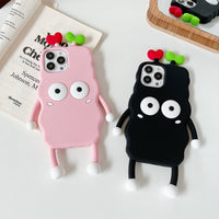Sprouted Briquette Eyes Long Grass Coal Ball Silicone Phone Case