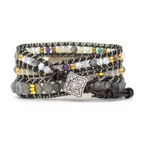 Natural Stone Sparkling Woven Personalized Bracelet