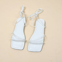 European And American Ankle Ring Bandage Cloth Flat Sandals Women's Summer