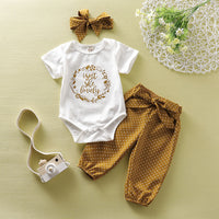 Long-sleeved Women's Autumn Suit Pullover Three-Piece Children's Wear
