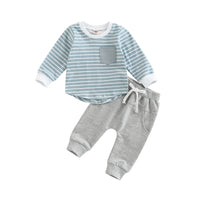 Fashion Striped Long-sleeved Suit