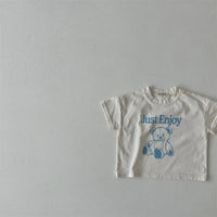 Three-color Infant Toddler Cartoon Bear Top Short-sleeved Casual T-shirt