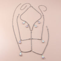 Women's Colored Stone Diamond Multilayer Body Chain
