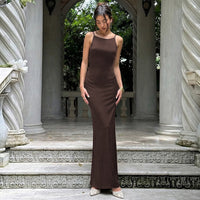 Pure And Seductive Style Sexy Low-Cut Strappy Backless Dress For Women