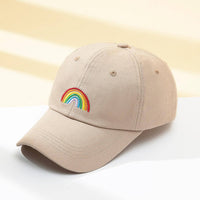 Lady's Embroidered Rainbow Pattern Versatile Sun-protective Baseball Cap For Outdoor Travel And Photography Baseball Cap